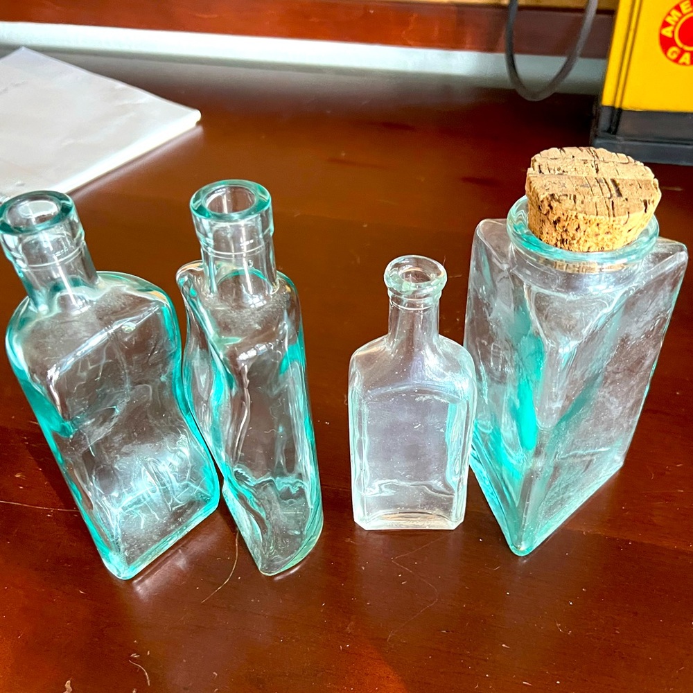 Set of 4 Antique Vintage Bottles